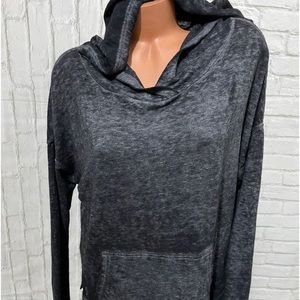 We The Free People Marked Black Hooded Pullover Tunic Sz S NWT!